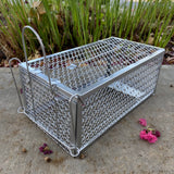 2PACK Live Humane Cage Mouse Trap Rat Catch Control Bait Hunting Survival for Indoor and Outdoor,Small Rodent Animal-Mice Voles Hamsters Cage (4.5x11x5.8 inch)