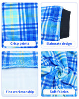 PET SHOW 4 Pack Small Dog Pajamas Cute Dinosaur Monster Clothes for Medium Dogs Soft Stretchy PJs Plaid Jumpsuit Puppy Tie Dye Onesies Outfits with Sleeve Pets Dachshund Costume(XXL, Blue for Boys)