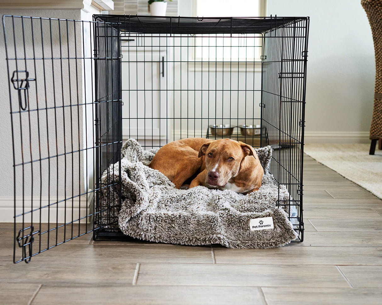 Pet Parents Premium Pet Blanket, Water Resistant Dog Blanket & Cat Blanket, Perfect for Crates, Calming, Large, Medium, Small Dogs, & Puppy Blanket Color: Chocolate Size: 50x60
