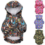 for Small Pet Cat Dog Raincoat Hoodie Coat Waterproof Rain Jacket Rainwear (L: Length - 16", Grey)