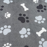 AIWEK Dog Blanket Paw Bone Pattern 1 Pack 3 Colorful 40"*30" Super Soft Warm Flannel Sofa Cover Car Bed Protector, Urine Proof Washable Outdoor Pet Blanket for Puppy Large Dogs & Cats