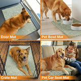 Neater Pets Muddy Paws Dog Door Mat 24” x 17” – Super Absorbent & Quick-Dry Chenille Doormat for Trapping Dirt, Water, Mud - Non-Slip & Machine Washable Pet Rugs for Entryway, Indoor Mud Mats, Green