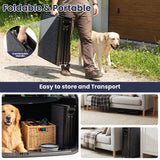 AQUILLA Dog Ramp for Car, 67" Long & 17.3" Wide Foldable Pet Ramp with Non-Slip Surface, Portable Dog Car Ramp for Old/Large/Senior Pets to Get on Bed, Stairs, Sedan/SUV/Cars, Up to 250LBS Capacity