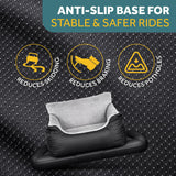 JOTADE Dog Car Seat for Small & Medium Dogs – Washable & Reversible Pet Travel Booster Seat, Double Safety Leashes, Anti-Slip Design, Extra Cushion Cover, Easy Install Puppy Car seat up to 35 lbs