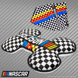 design LAB, Inc. NASCAR Official Merchandise | NASCAR Toy Bone Plush & Bandana, Medium | Soft Squeaky Pet Toy for Dogs Gift Set