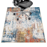 Office Chair Mat for Hardwood Floor & Tile Floor,36"X 48" Heavy Duty Desk Chair Mat for Hard Floors, Under Desk Rug for Rolling Computer Chair,Anti Slip,Low Pile Carpet Floor Protector-Abstract Multii