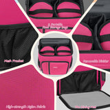 ANILD Dog Travel Backpack - Airline Approved Double-layer Pet Travel Bag Accessories with 2 Food Storage Bag and 2 Foldable Silicone Bowls for Hiking & Camping