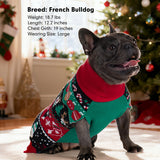 cyeollo Dog Christmas Sweater, Turtleneck Knitted Sweaters with Leash Hole Soft Pullover Clothes, Warm Dog Outfit Xmas Clothes for Small Dog & Cat, S