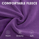 cyeollo Fleece Dog Sweater, Pullover Dog Fleece Jacket Turtleneck Sweatshirt Stretchy Vest Warm Lightweight Winter Clothes for Small Dogs, Purple L