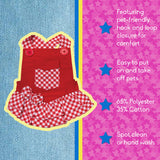 Doggy Parton Red Gingham Overalls Dress for Pets, Large (22120771)