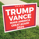 Trump Vance 2024 Make America Great Again Red 12"x 17.5" Presidential Campaign Yard Sign