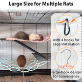 Jevnd 1Pcs Rat Climbing Rope Net Toy for Cage, Bird Hemp Rope Perch Swing, Ladder Rope Bridge Hanging Hammock, Small Animal Activity Toy for Mouse, Mice, Parrot, Bird (Random Color)