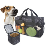 MYDAYS Dog Travel Bag, Pet Luggage Suitcase Weekend Tote Carrier with Collapsible Bowl, Pet Luggage Suitcase Weekend Tote Carrier with Collapsible Bowl (Black)