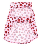 THE WORTHY DOG Designer Ladybug Dog Dress – Stylish Polyester Pet Dress with Bow Detail, Adjustable Touch Fasteners & Machine Washable - Pink, XX-Large
