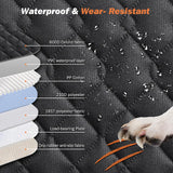 Tivray Back Seat Extender for Dogs, Dog Car Seat Cover for Back Seat Hard Bottom - Holds 330lbs Waterproof Cover for Dogs with Mesh Window & Pocket, Dog Hammock for Car, Small Truck, Black + Black