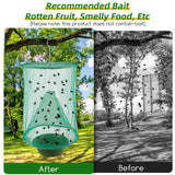 Ranch Fly Traps Outdoor Hanging Stable Fly Trap Reusable Fly Killer Cage Fly Catcher Bag with Bait Tray,Fly Repellent for Outdoor and Indoor Hanging Farms,Stable,Garden,Orchard,Park (12 Pack)