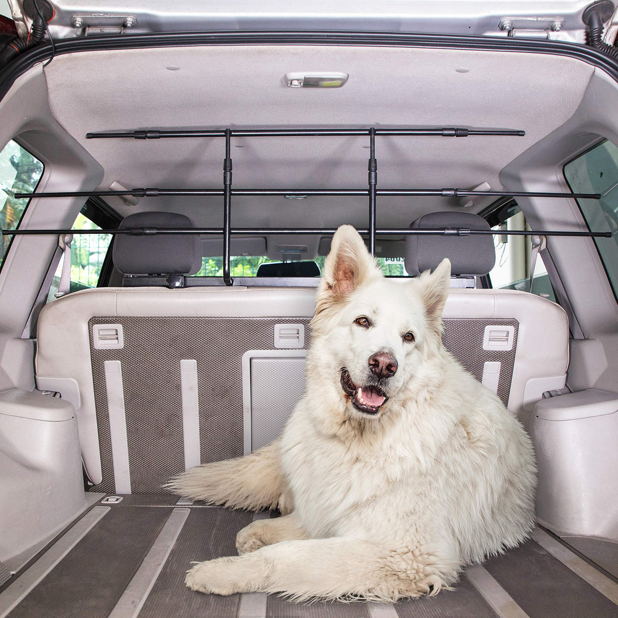 WHISTLER Dog Barrier for SUV's, Cars & Vehicles, Heavy-Duty - Universal Fit Adjustable Pet Barrier