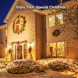 BlcTec Christmas Net Lights, 360 LEDs 9.8ft x 6.6ft Outdoor Christmas Bush Lights with 8 Modes, Timer, Connectable, Waterproof and Sturdy Green Weir for Trees, Bushes, Outdoor Christmas Decorations