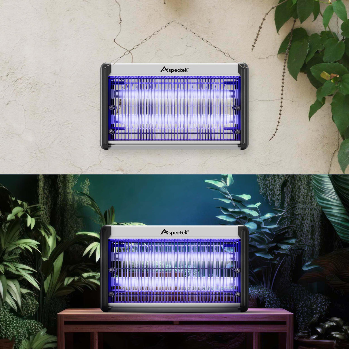 ASPECTEK Electric Indoor Bug Zapper 10W,Upgraded UV-LED Light Lamp with a Long Life Span,Insect Killer for Mosquitos,Flies,Moths,LED Mosquito Zapper for Indoor Use