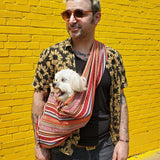 Dog Sling Carrier 100% Organic Cotton for Cats Too (Salsa)