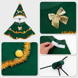cyeollo Dog Christmas Costume Cute Christmas Tree Outfit Pet Dog Clothes Puppy Xmas Costumes for Small Dogs, Green S