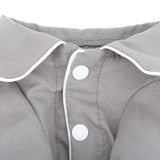 Zunea Dog Shirt Pajamas for Small Medium Size Dogs Soft Breathable Lapel Sleeping Clothes Indoor Pjs Two-Legged Pyjamas Shirts Outfits Holiday Party Pet Apparel Gray 5XL