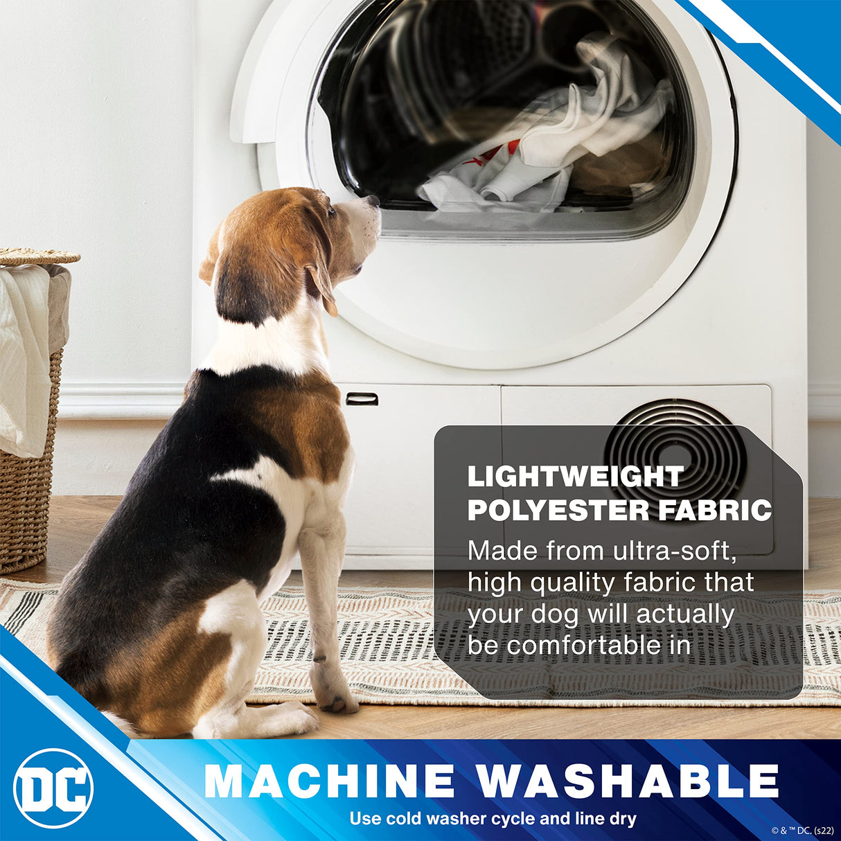 DC Comics Superhero The Flash Halloween Dog Costume - Officially Licensed Halloween Pet Costumes for Dogs, Size Large