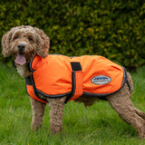 WeatherBeeta ComFiTec Reflective Parka 300D Deluxe Dog Coat, Orange, 14"
