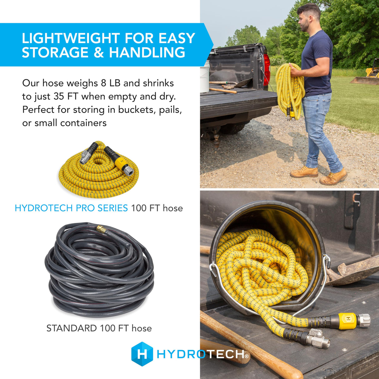 HYRDOTECH Expandable Burst Proof Garden Max Flow Hose 3/4" (100 Feet) 5560
