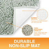Neater Pets Muddy Paws Dog Door Mat 24” x 17” – Super Absorbent & Quick-Dry Chenille Doormat for Trapping Dirt, Water, Mud - Non-Slip & Machine Washable Pet Rugs for Entryway, Indoor Mud Mats, Green