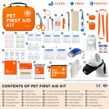 Load image into Gallery viewer, ARCA PET Cat &amp; Dog First Aid Kit for Car - Pet Emergency Kit for Home Office Travel – Dog Camping Essentials with Digital Thermometer, Muzzle &amp; Mini First Aid Pouch

