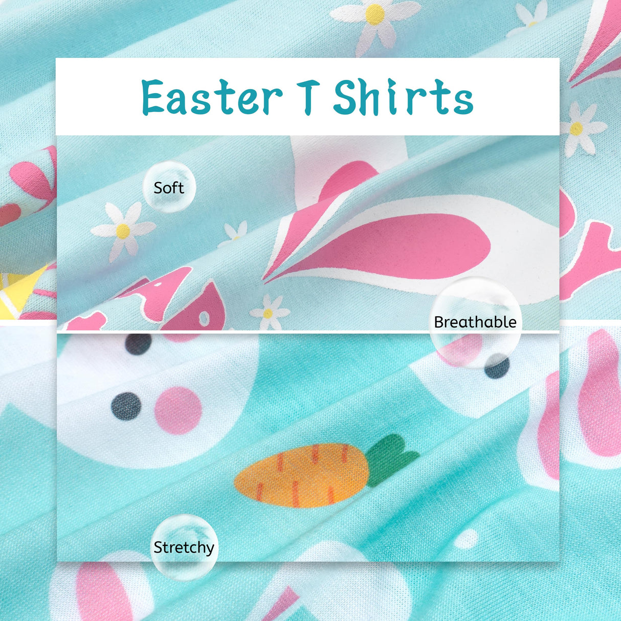 cyeollo 2pack Dog Easter Shirt for Small Puppy Dogs Outfit Soft Pet T Shirts Dog Tank Top Vest T-Shirt Rabbit Print Cat Apparel