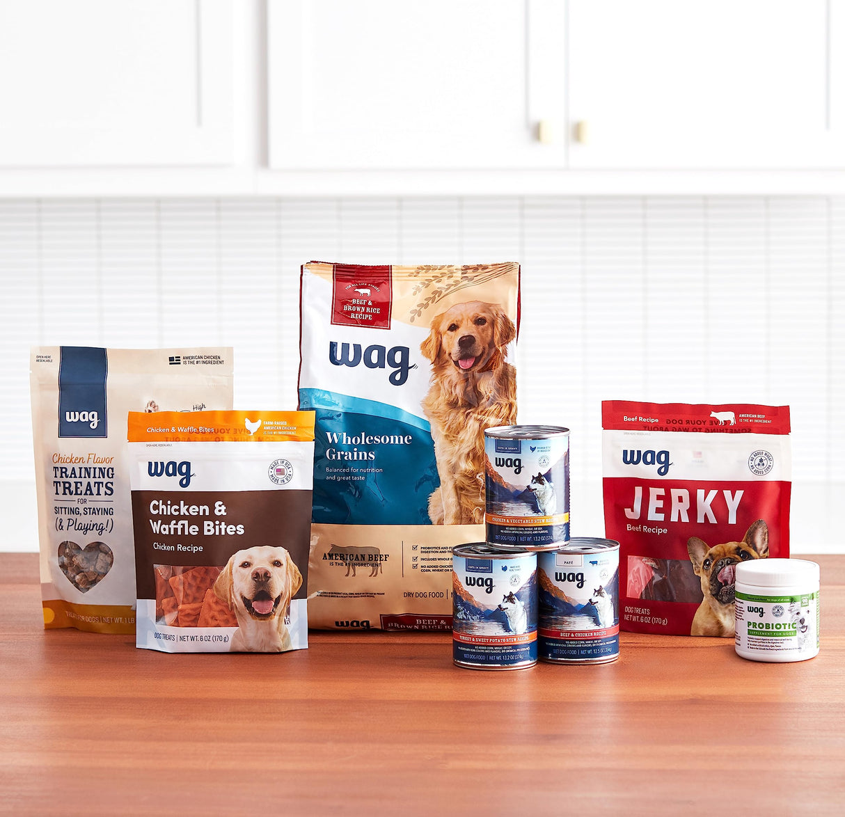 Amazon Brand - Wag Probiotic Supplement Chews for Dogs, Supports Digestive Health and Gut Flora, Natural Duck Flavor, 160 Count, Pack of 1