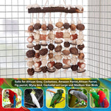 Deloky Extra Large Parrot Toy-Natural Wooden Chewing Tearing Toy for African Grey, Amazon Parrots, Macaws, Medium Breeds