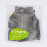 Fitwarm Mock Neck Knitted Dog Pajamas, Warm Winter Clothes for Small Dogs Boy Girl, Pet Pjs, Grey, XXL