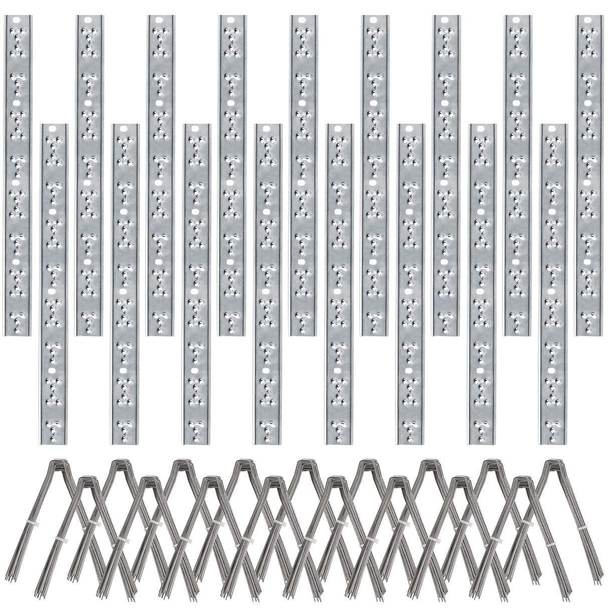 Hausse Stainless Steel Bird Spikes 17 Pack, Squirrel Small Birds Pigeons Crows and Woodpeckers Deterrent Devices Bird Repellent Spikes, Assemble Easily Covers 17 Feet for Outdoor Wall Fence
