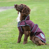WeatherBeeta ComFiTec Premier Free Parka Deluxe Dog Coat Medium, Maroon/Grey/White, 28"