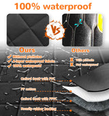 URPOWER Dog Car Seat Cover for Front Seat, Waterproof Pet Car Seat Protector with Pocket & Elastic Skirt, Non-Slip Dog Bucket Seat Covers for Cars, Trucks & SUVs