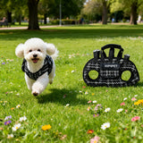 Dog Lift Harness Dog Carrier Adjustable Breathable Vest Straps for Small Medium Pet Treat Bag Fashion Outdoor Hiking (Black XL 19-25lb)