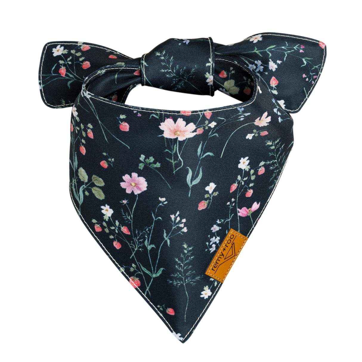 Remy+Roo Spring Dog Bandanas - 4 Pack Meadow Set | Premium Durable Adjustable Polyester Fabric | Patented Shape Girl Dog Bandana, Floral Bandana for Dogs (Small)