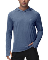 Roadbox UPF 50+ Fishing Shirts for Men Long Sleeve UV Sun Protection Hoodie Outdoor Hiking Shirts