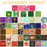 50 Pieces Holidays Dog Bandanas Patriotic Valentine‘s Day Birthday New Year Mardi Gras St. Patrick's Day Easter Summer Pets Bibs Large Dog for Small Medium Large Dogs Pets Cats