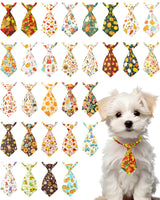 PET SHOW 30 Pack Fall Small Dog Ties Neckties for Doggies Cats Pumpkin Maple Leaf Adjustable Collar Neck Ties Girl Boy Pets Autumn Costumes Puppy Holiday Grooming Accessories Party Gift Favor