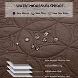 Tuffeel Waterproof Dog Blanket, 30x30 inches Small Pet Couch Covers for Sofa, Chair Bed Furniture Protector from Dogs Washable and Reversible-Chocolate+Cream