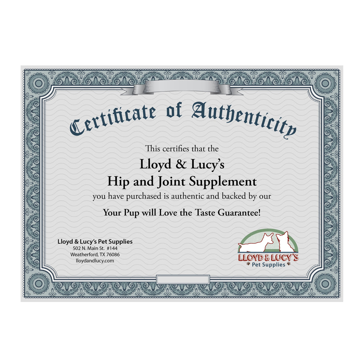 Lloyd & Lucy's Hip and Joint Supplement for Dogs - Chewable Multivitamin with Glucosamine, Chondroitin, MSM and Vitamin C - Healthy Liver Flavored Treat Pets Will Love - 180 Ct Tablets