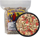 SLEEK & SASSY Garden Large Hookbill No Sunflower Parrot Food for Large Conures, Amazons, African Greys, Cockatoos, Pionus-Parrots & Small Macaws (4 lbs.)