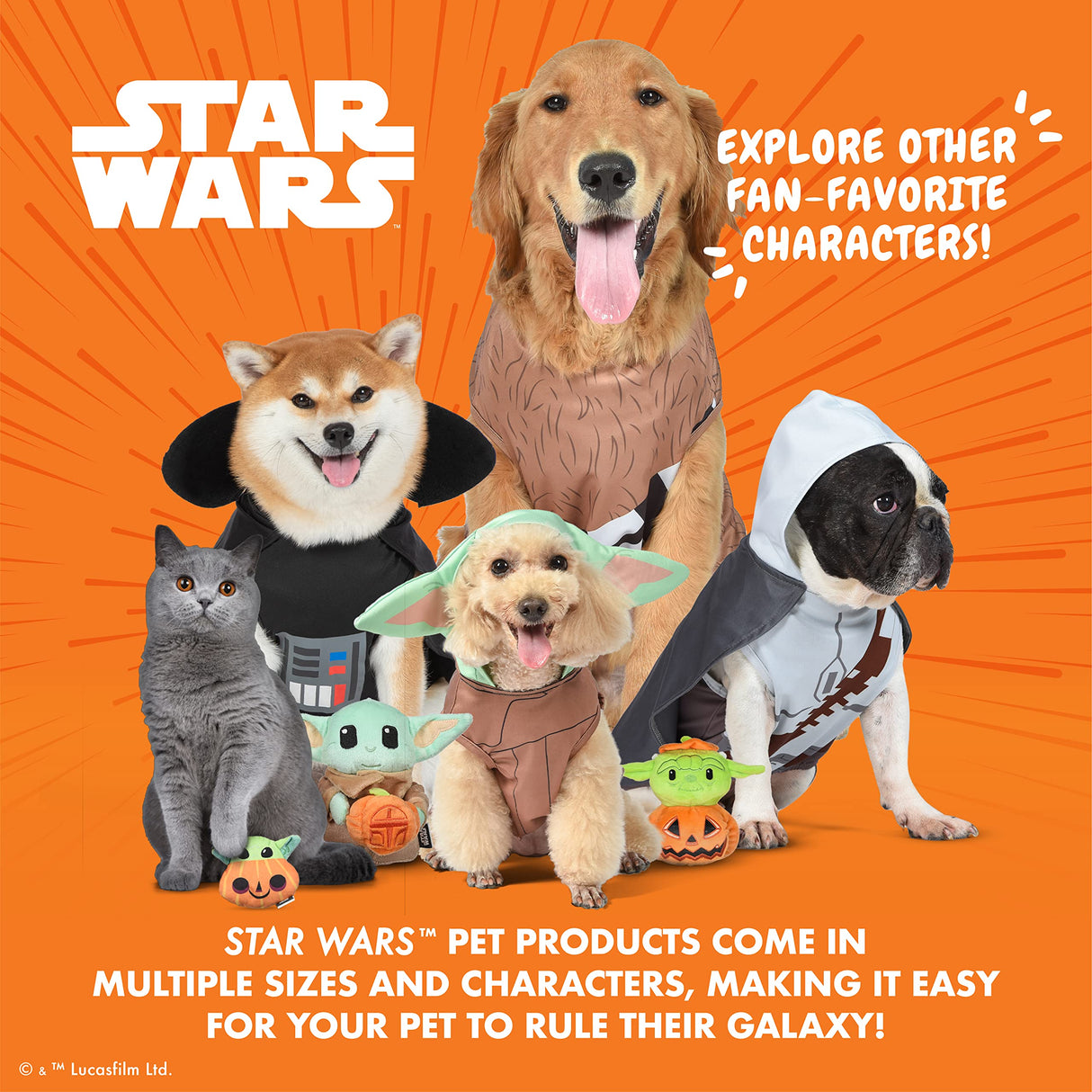 Star Wars Halloween Darth Vader Dog Costume - Officially Licensed Halloween Costumes for Dogs, Size Extra Large