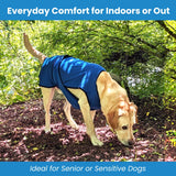 DOGZSTUFF Dog Cooling Vest – Lightweight Evaporative Shirt with UV Protection for Small, Medium, and Large Dogs – Breathable Soft Fabric for Hot Weather (S, Dark Blue)
