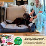 Bedsure SupportMax™ XL Orthopedic Dog Beds Large Sized Dog - Extra Thick Supportive Dogs Couch with Waterproof Washable Cover, Extra Large Comfort Pet Sofa with Soft Sherpa & Nonskid Bottom, Grey, 42"