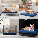 Warmrest Orthopedic Dog Beds for Large Medium Dogs, Washable Pet Bed Mat with Removable Cover, Waterproof Egg Crate Foam Puppy Bed Anti Slip, 36" x 27"